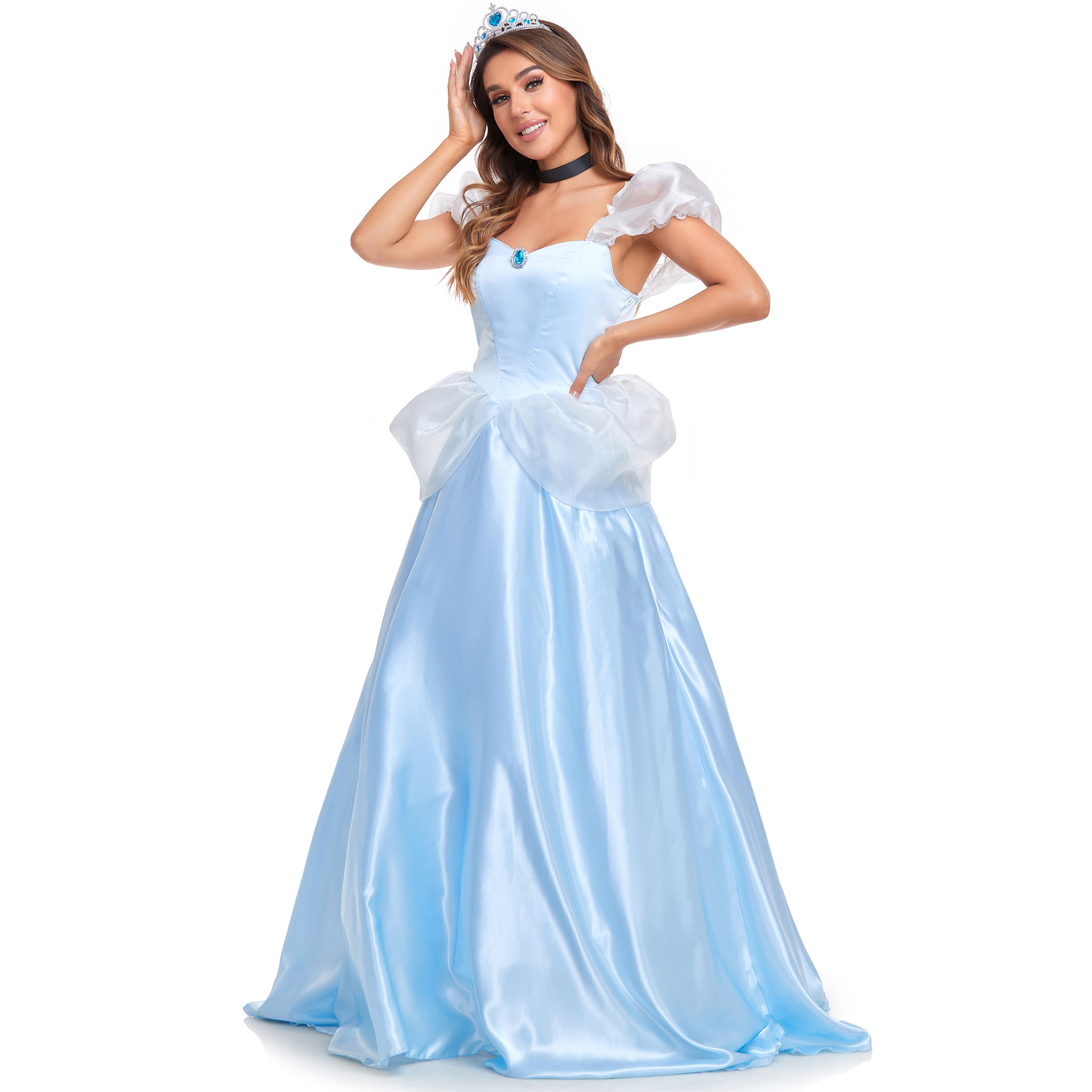 Deluxe Princess Costume Game Dress Halloween Costume Size S-2XL for Women